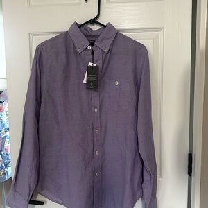 Todd Snyder Men's Purple Button-Down Shirt